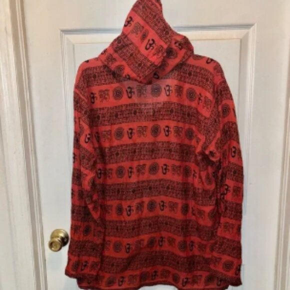 EARTHBOUND Trading Co Women’s Long Sleeve Print Boho Hoodie Top. Sz M. - Picture 3 of 4